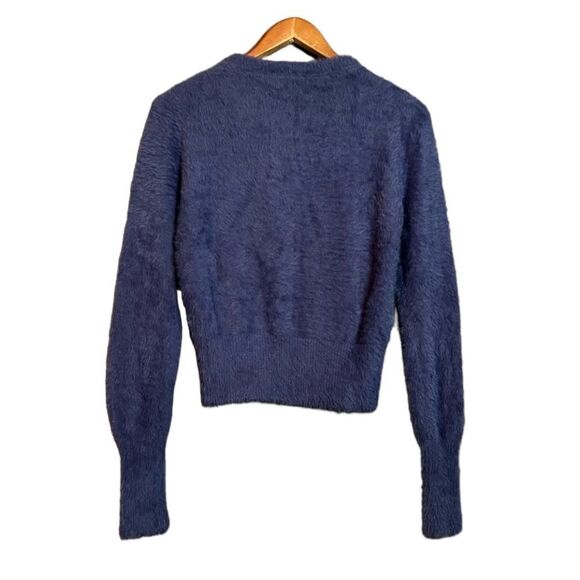 Zara blue fuzzy sweater. Size medium - Picture 2 of 11